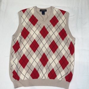 Brooks brothers nude/tan colored sweater vest 100% cotton